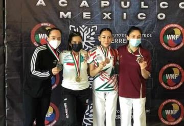 Karatekas tabasqueños obtuvieron un oro, dos platas y par de bronces en el Selectivo Nacional 2022