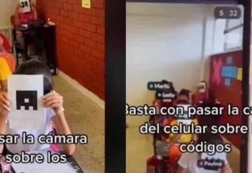 Video: Maestra toma asistencia con códigos QR y es criticada en redes sociales